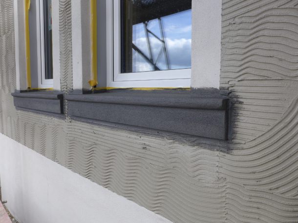 Entstehung der Putzfensterbänke - Schritt 2